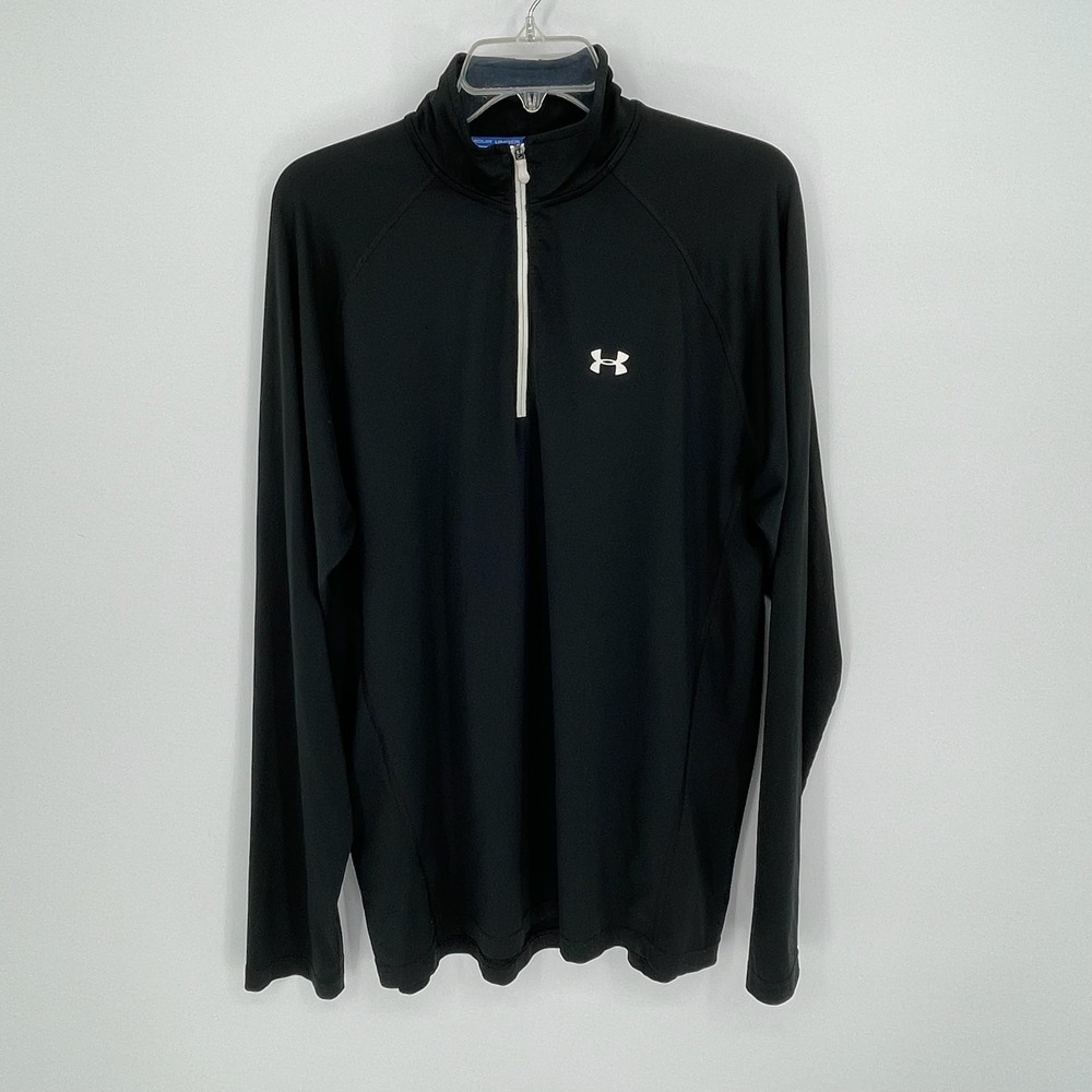 Under Armour Women's Black All Season Gear 1/4 Zip Pullover Top Size LG